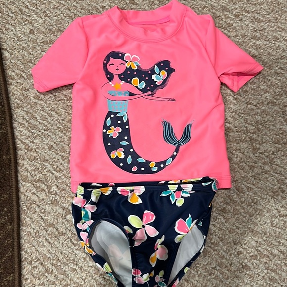 Carter's Other - Carter’s mermaid 2 piece bathing suit shirt 18 months